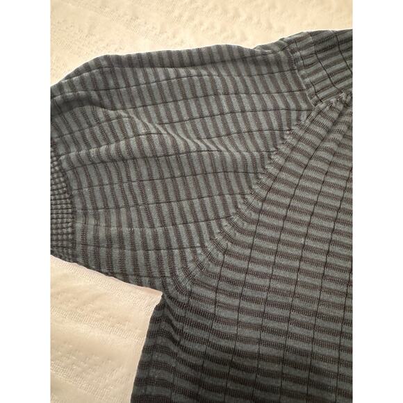 Pronto Uomo Black Knit Striped T-Shirt Men’s XL Elevated Basics Quiet Luxury 90s - Picture 9 of 11